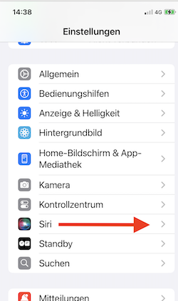 Siri Einstellungen